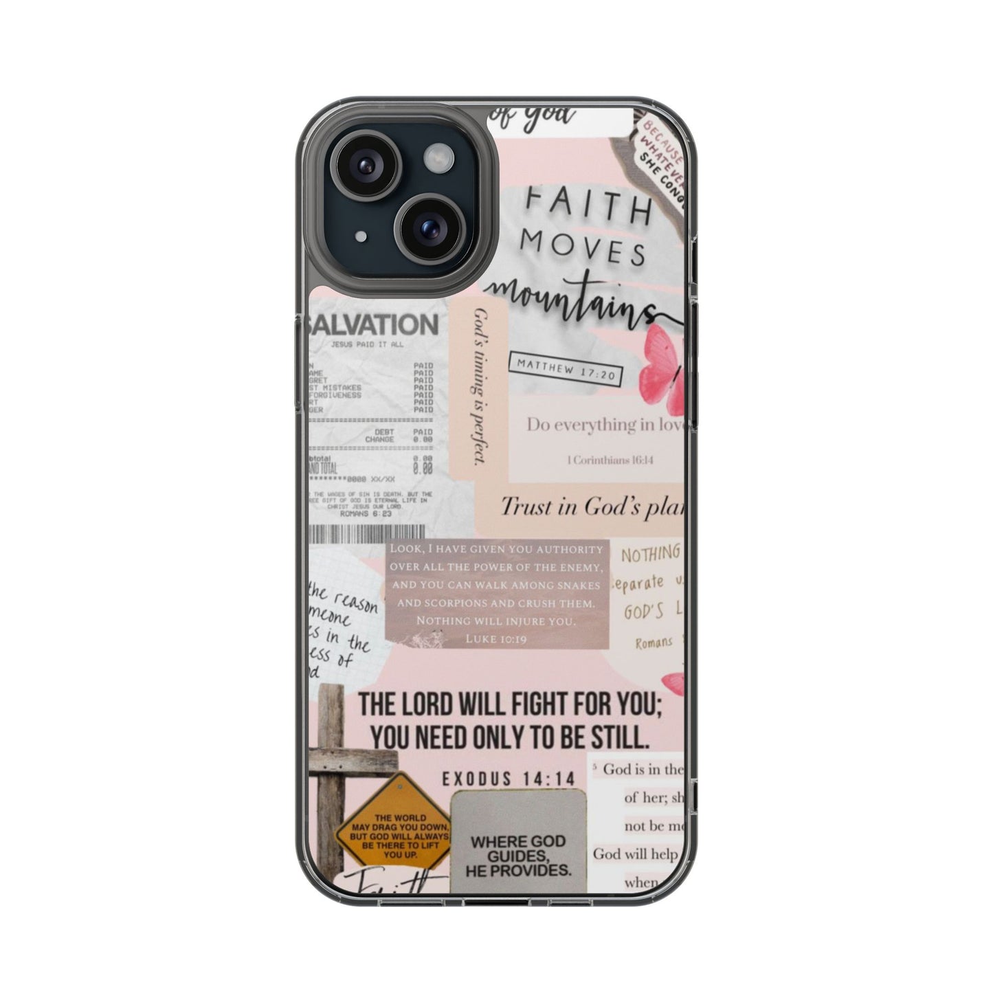Faith-Inspired Clear Phone Case