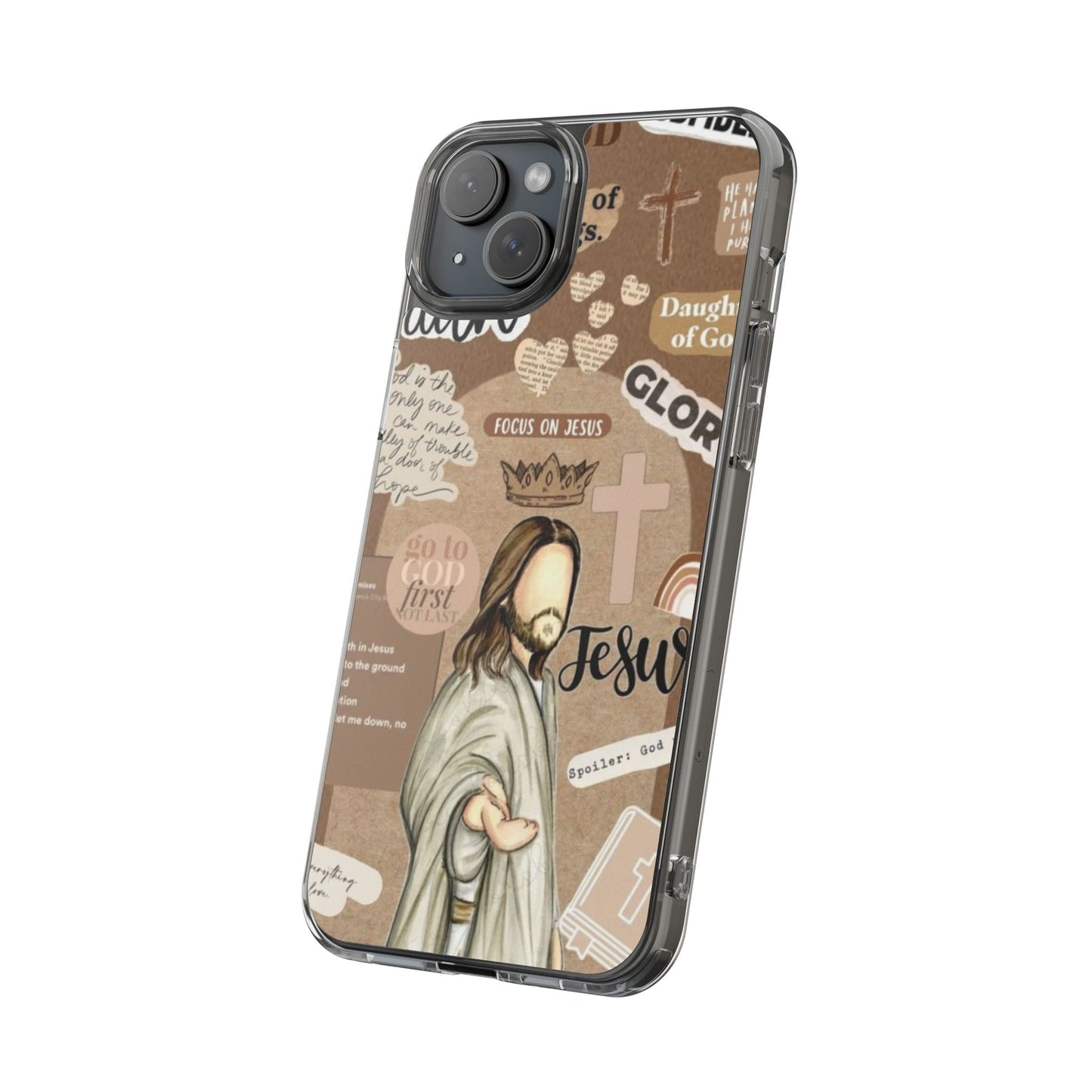 Faith-Inspired Clear Phone Case,