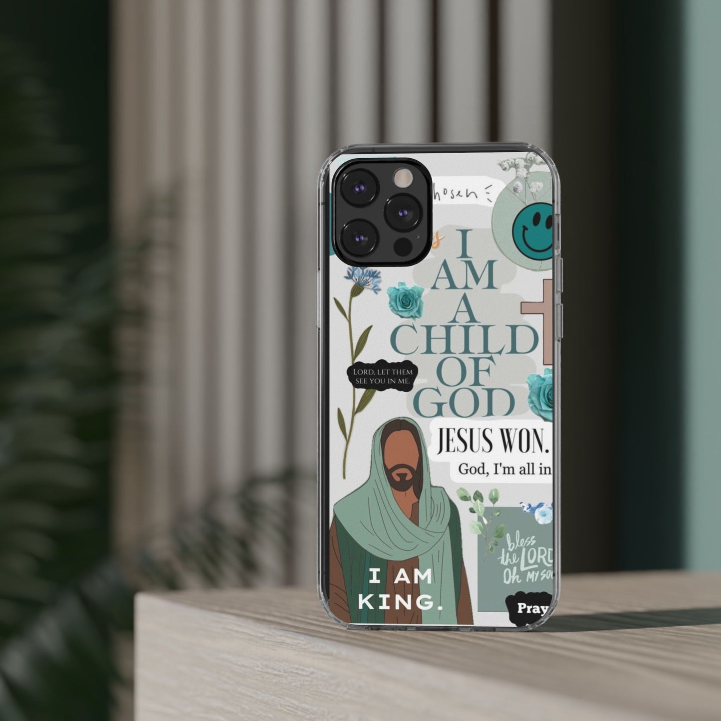 Faith-Inspired Clear Phone Case