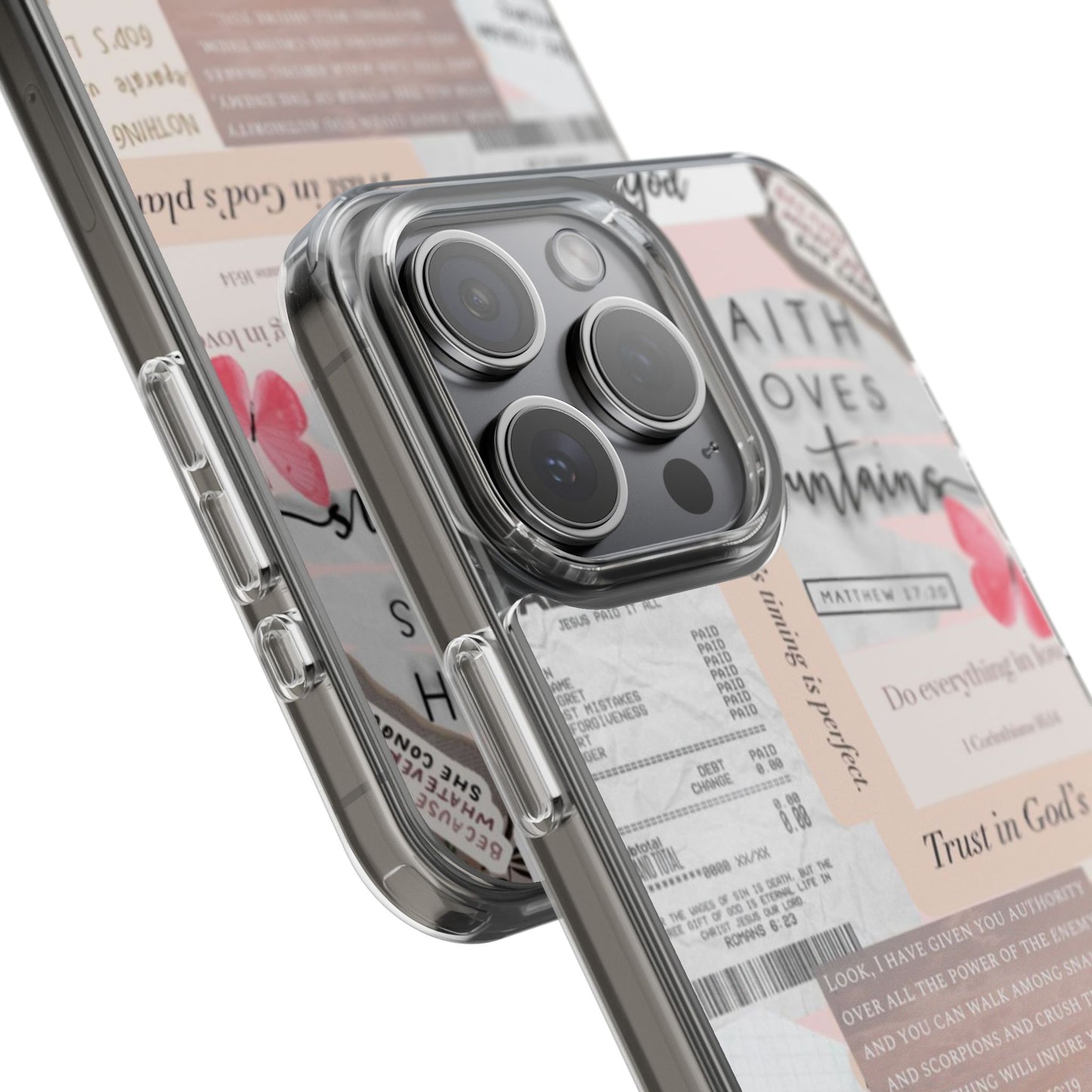 Faith-Inspired Clear Phone Case