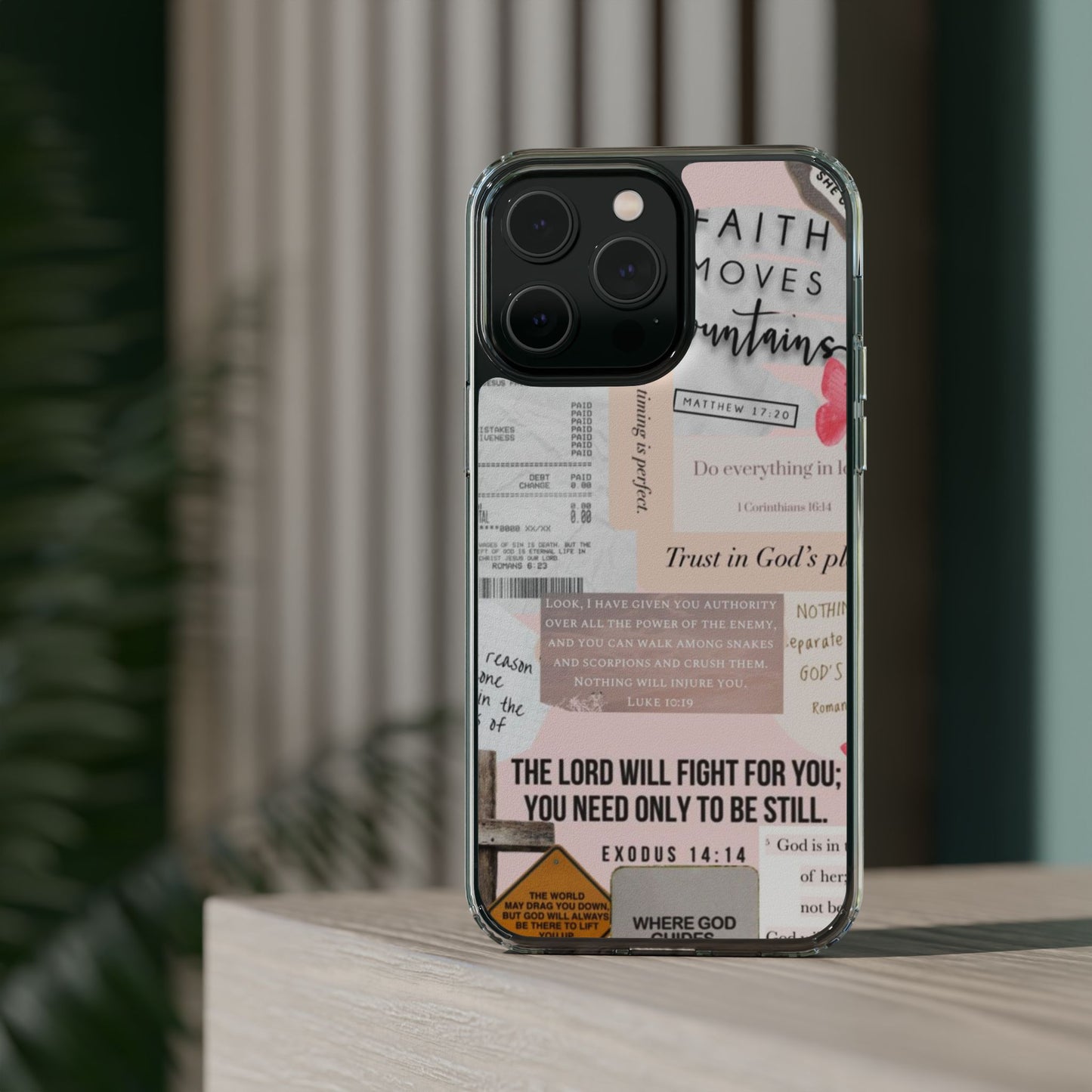 Faith-Inspired Clear Phone Case