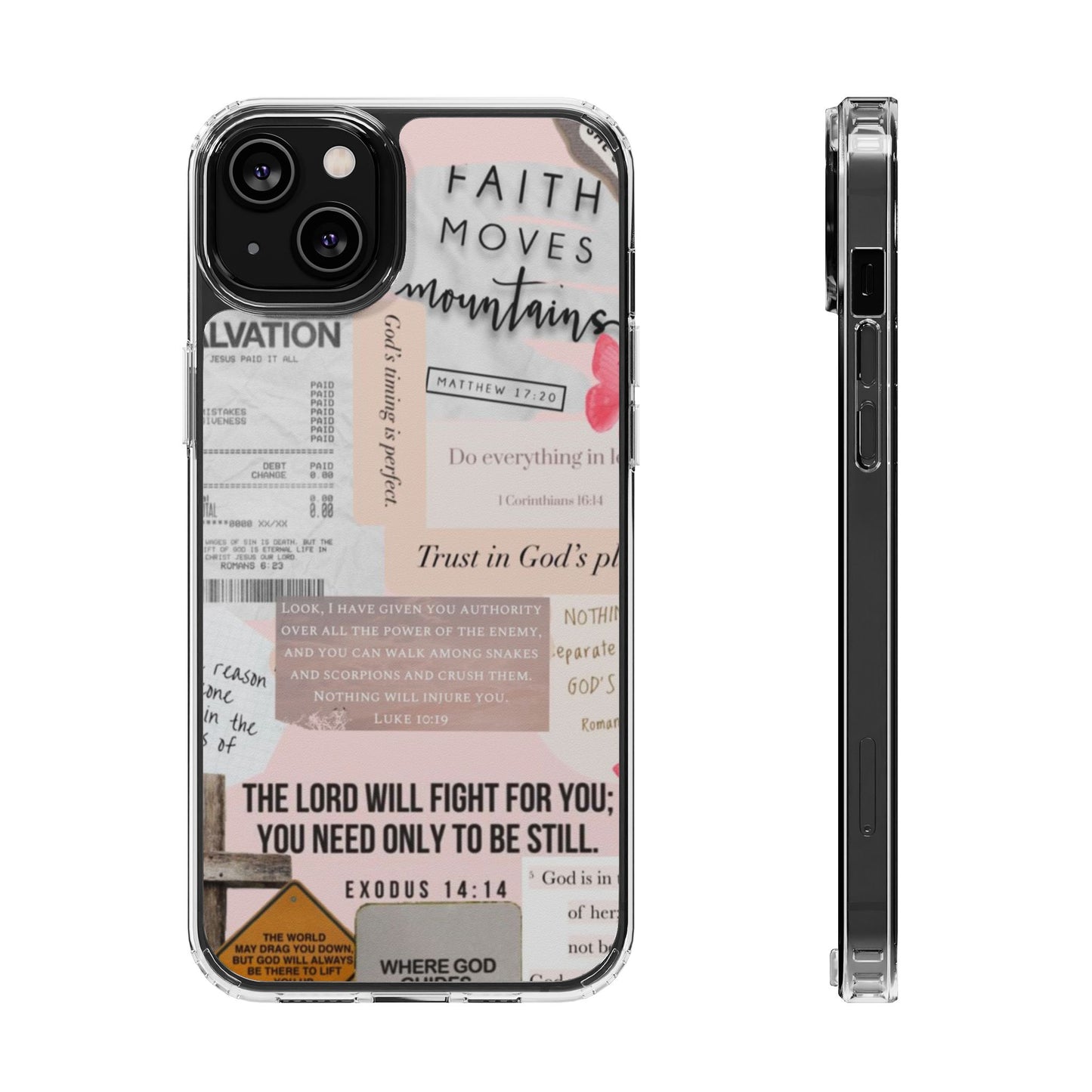 Faith-Inspired Clear Phone Case
