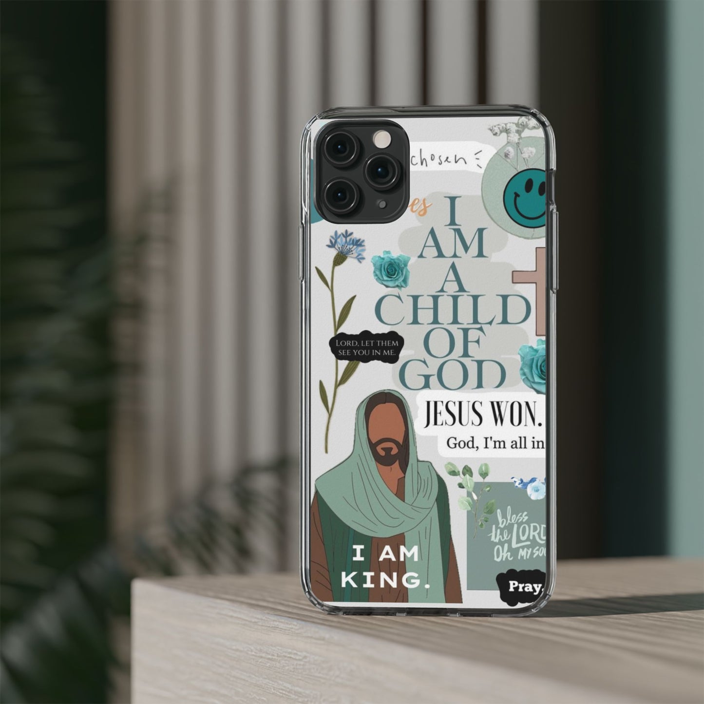 Faith-Inspired Clear Phone Case
