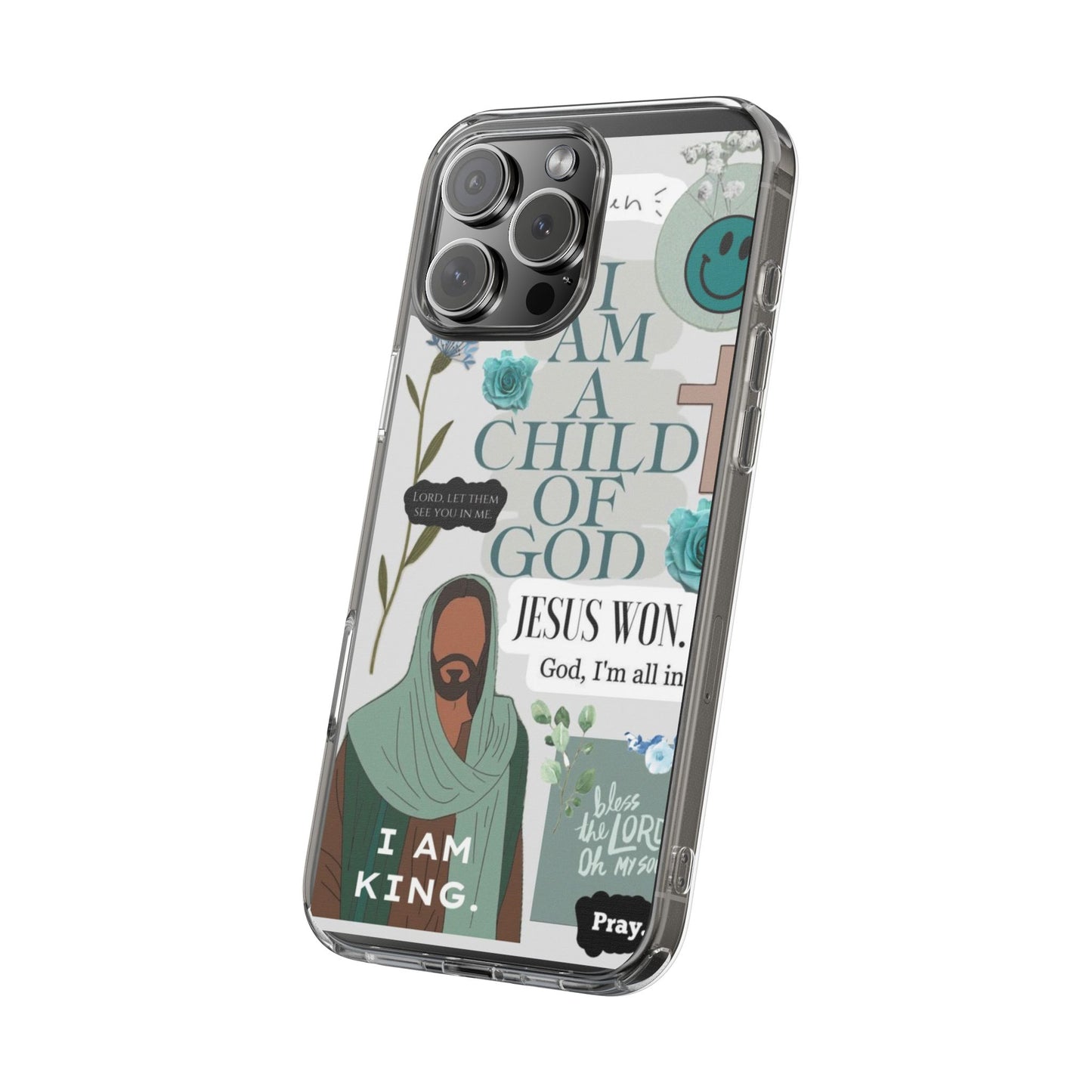 Faith-Inspired Clear Phone Case