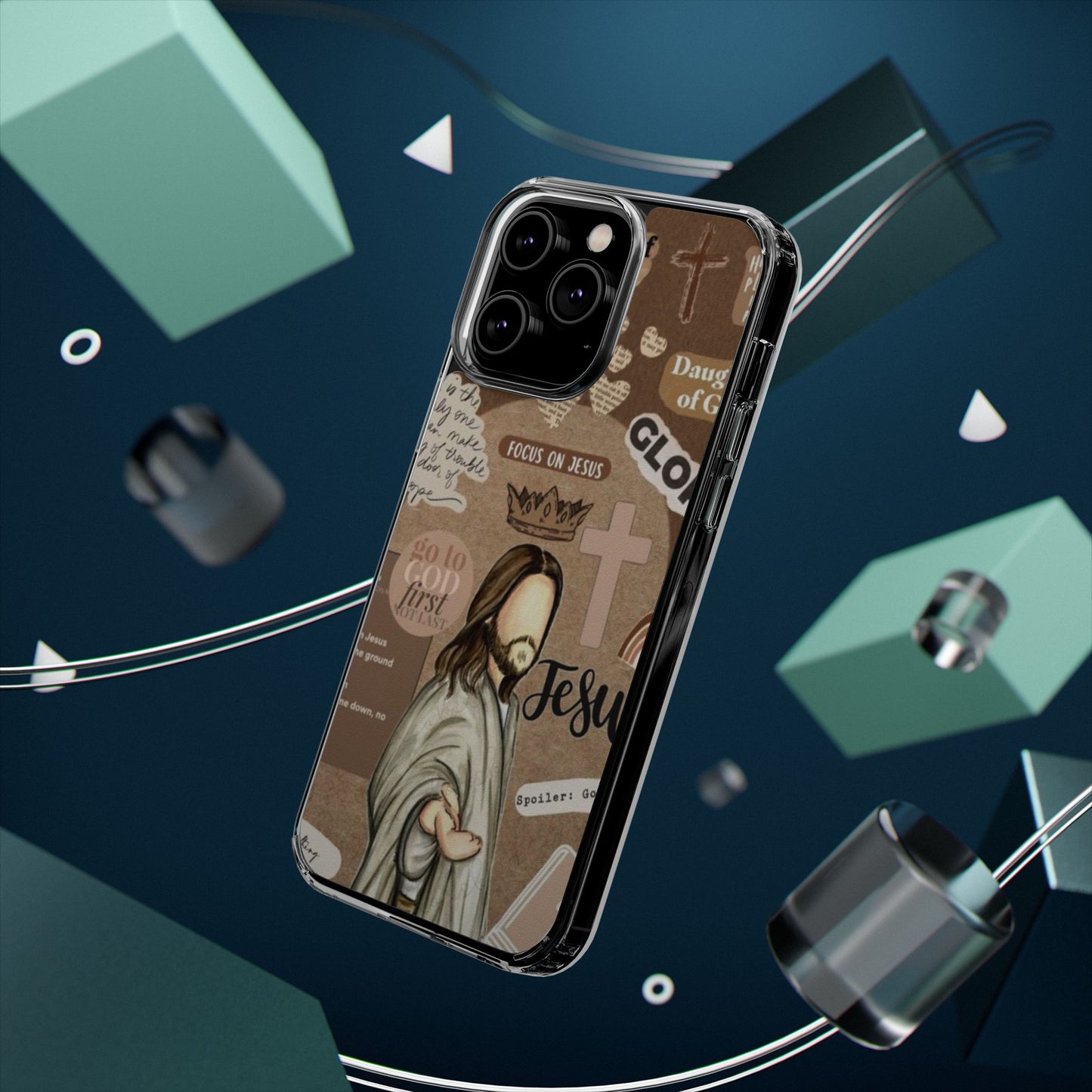 Faith-Inspired Clear Phone Case,