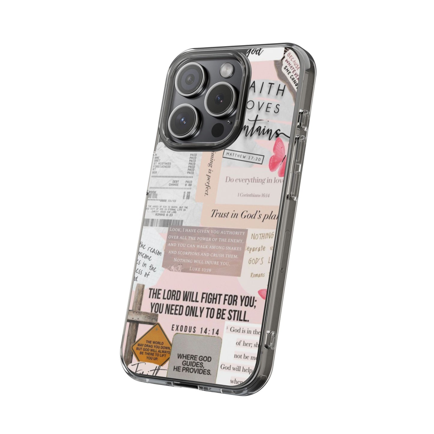 Faith-Inspired Clear Phone Case