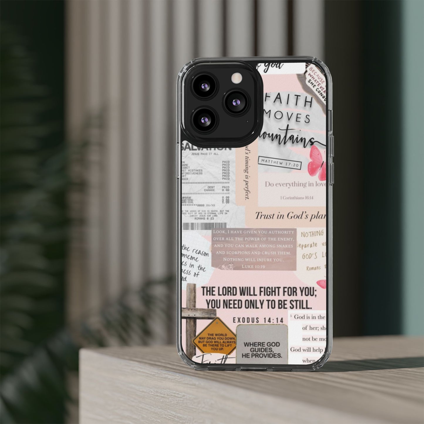 Faith-Inspired Clear Phone Case
