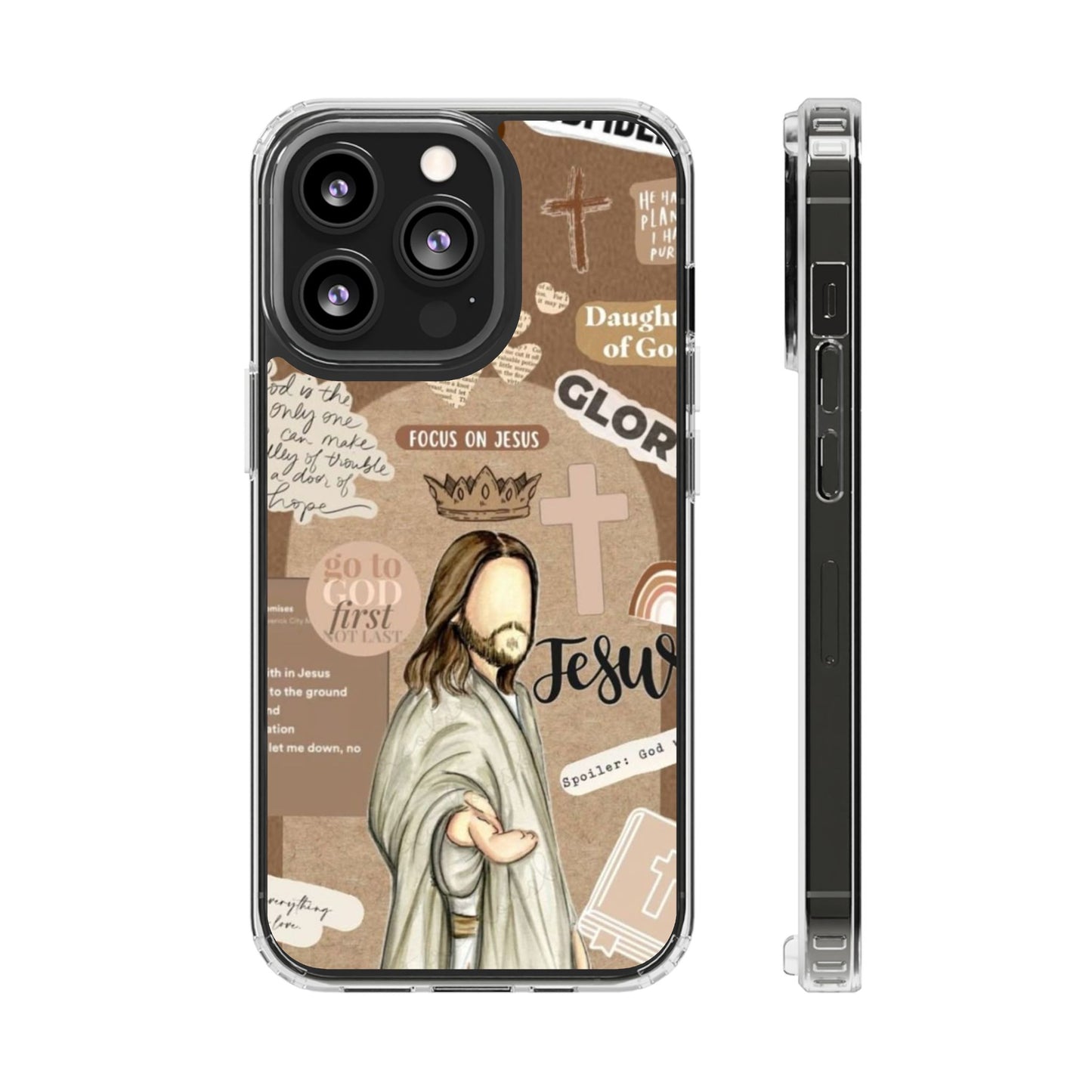 Faith-Inspired Clear Phone Case,