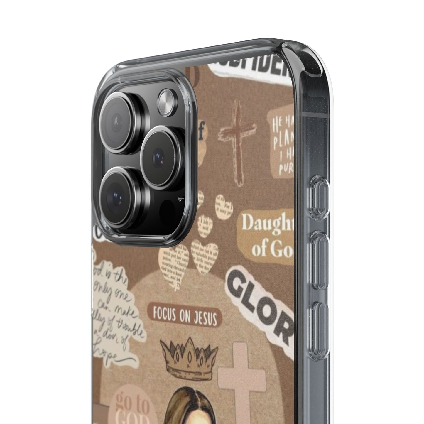 Faith-Inspired Clear Phone Case,