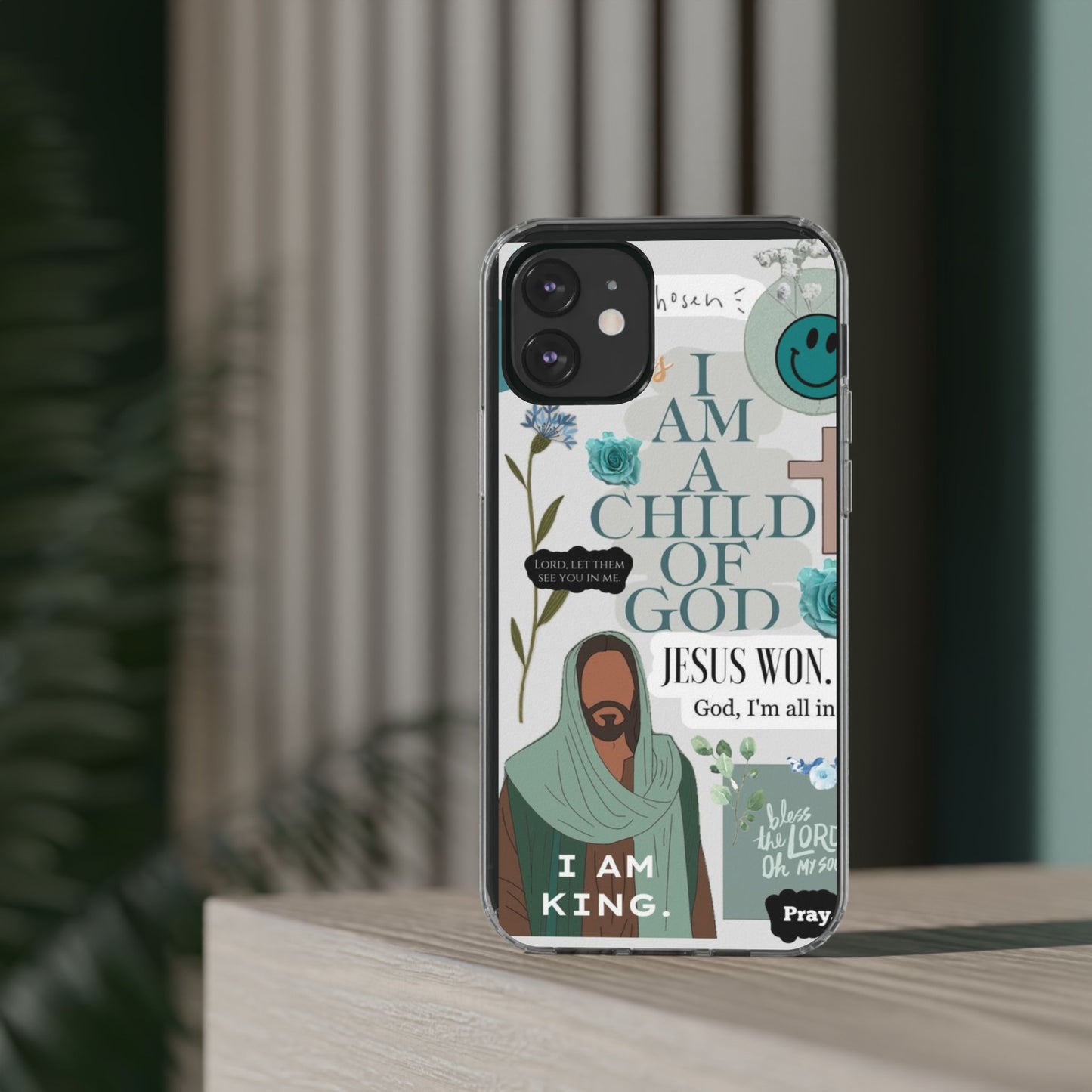 Faith-Inspired Clear Phone Case