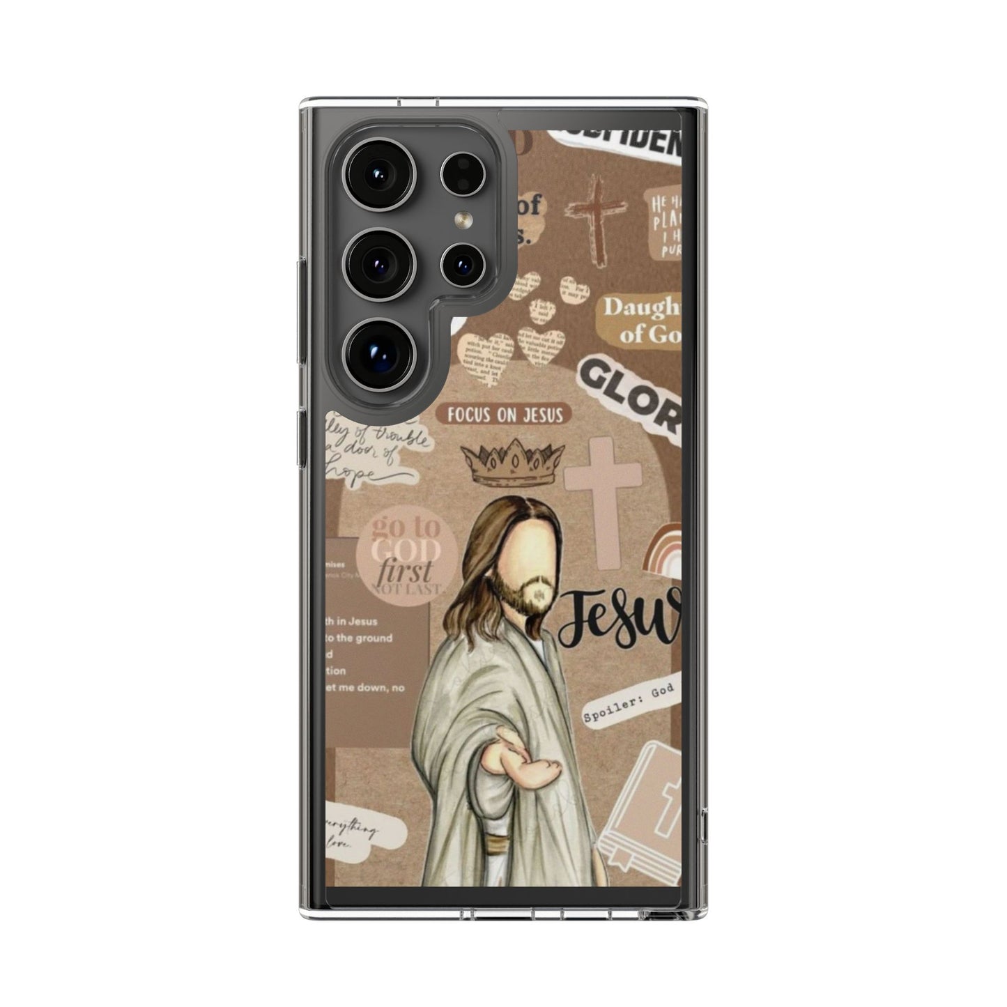 Faith-Inspired Clear Phone Case,