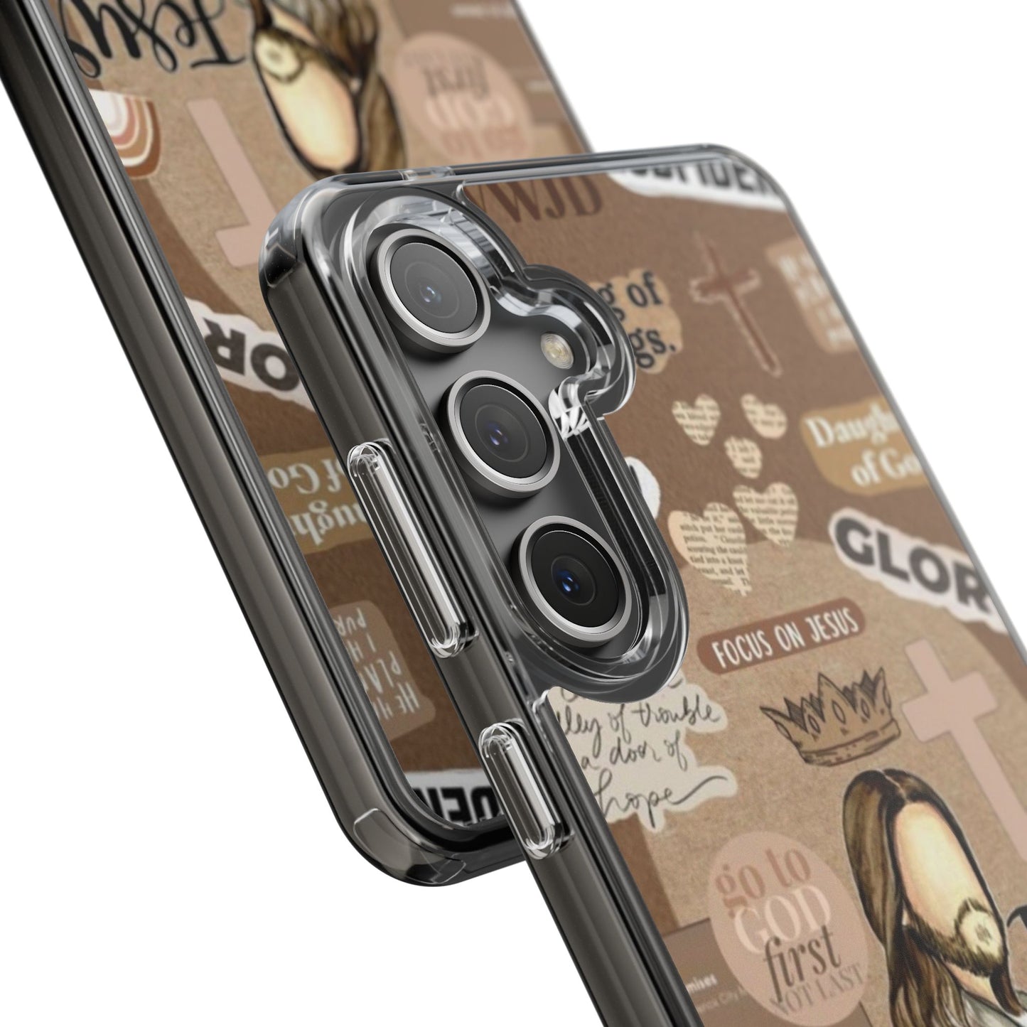 Faith-Inspired Clear Phone Case,
