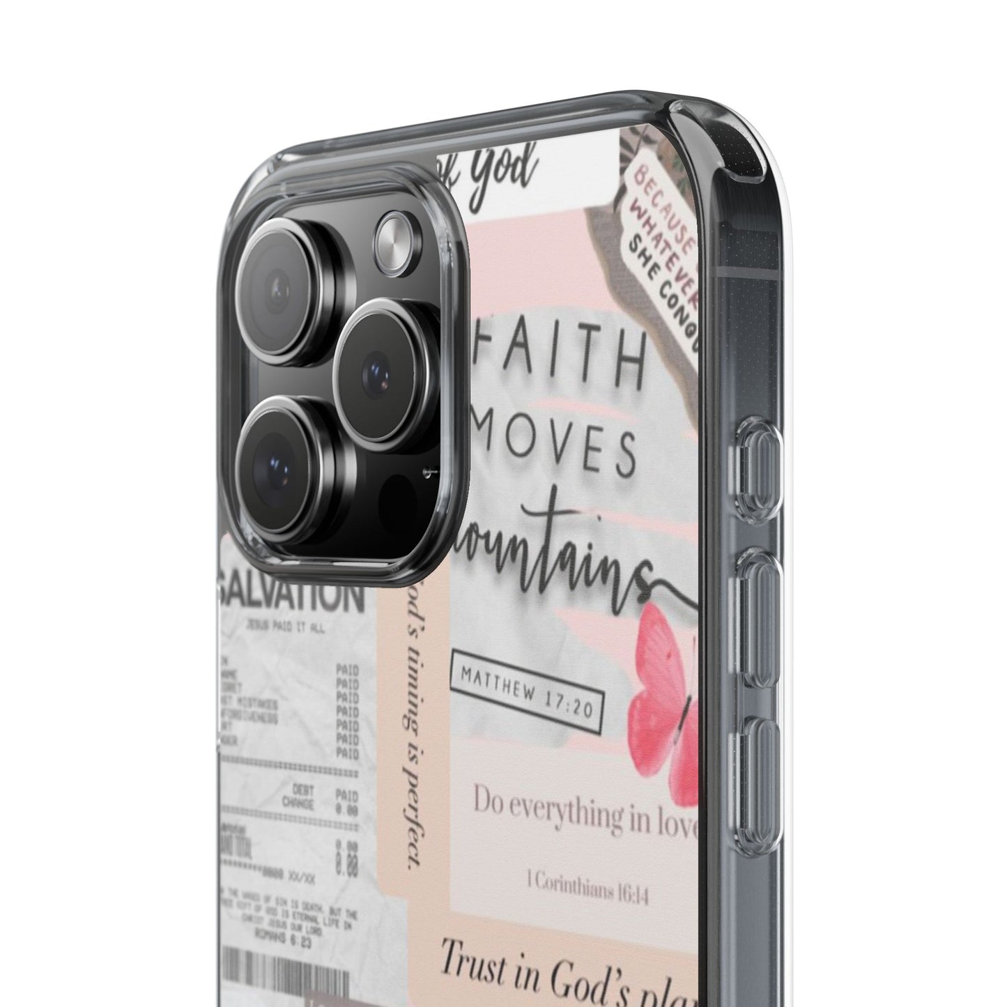 Faith-Inspired Clear Phone Case