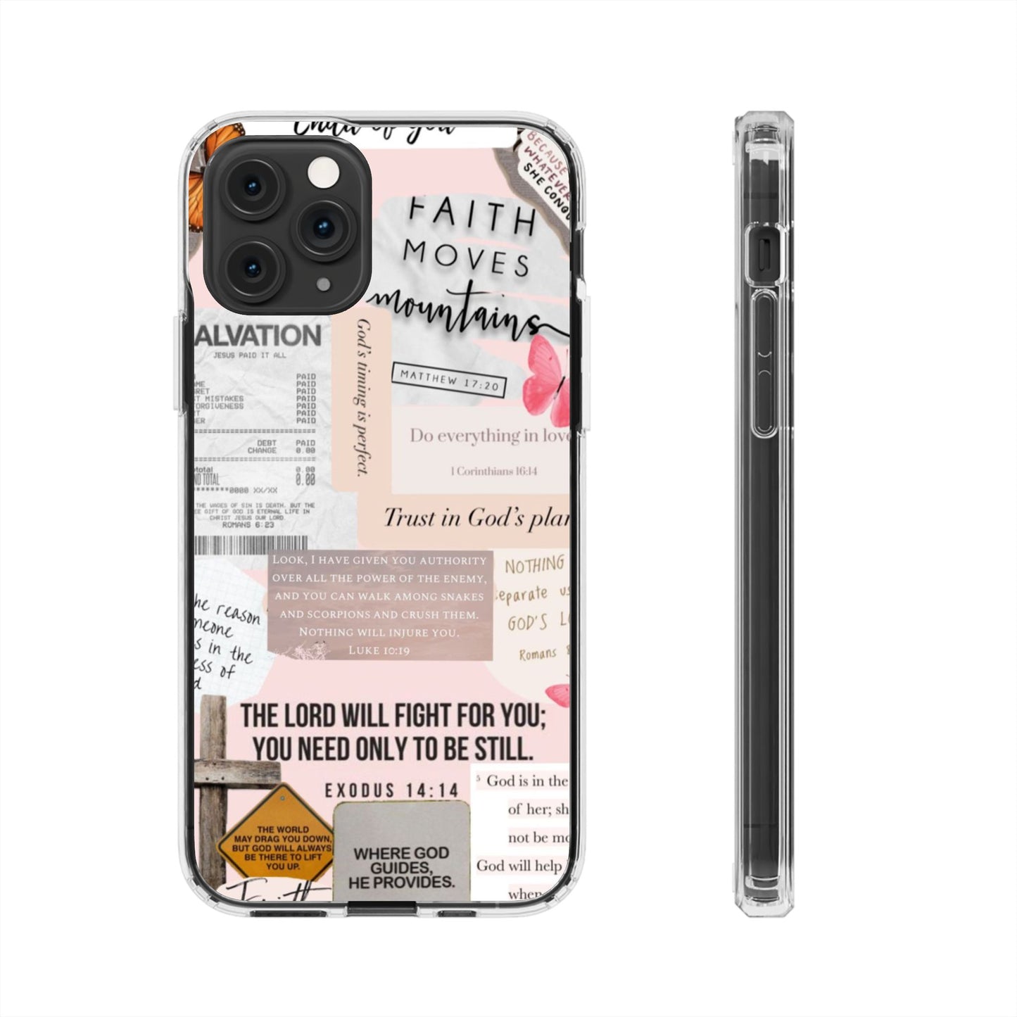Faith-Inspired Clear Phone Case