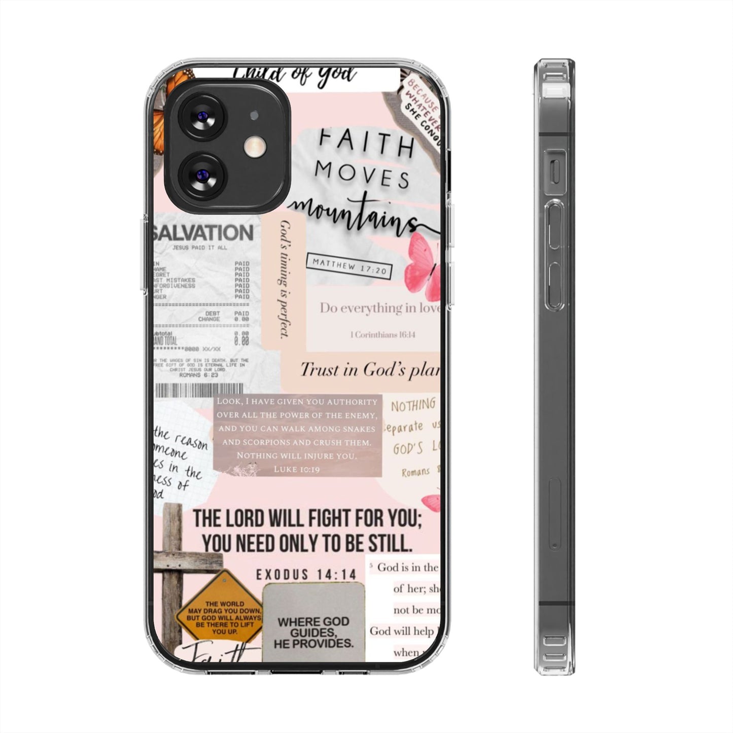 Faith-Inspired Clear Phone Case
