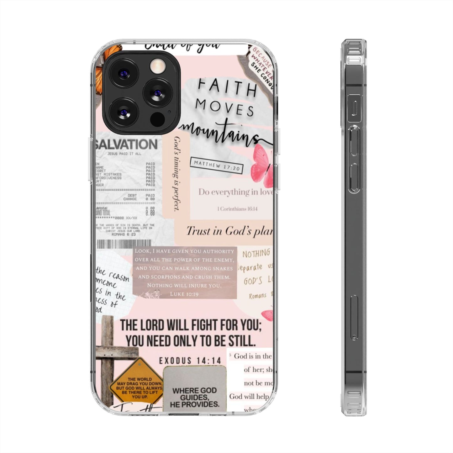 Faith-Inspired Clear Phone Case