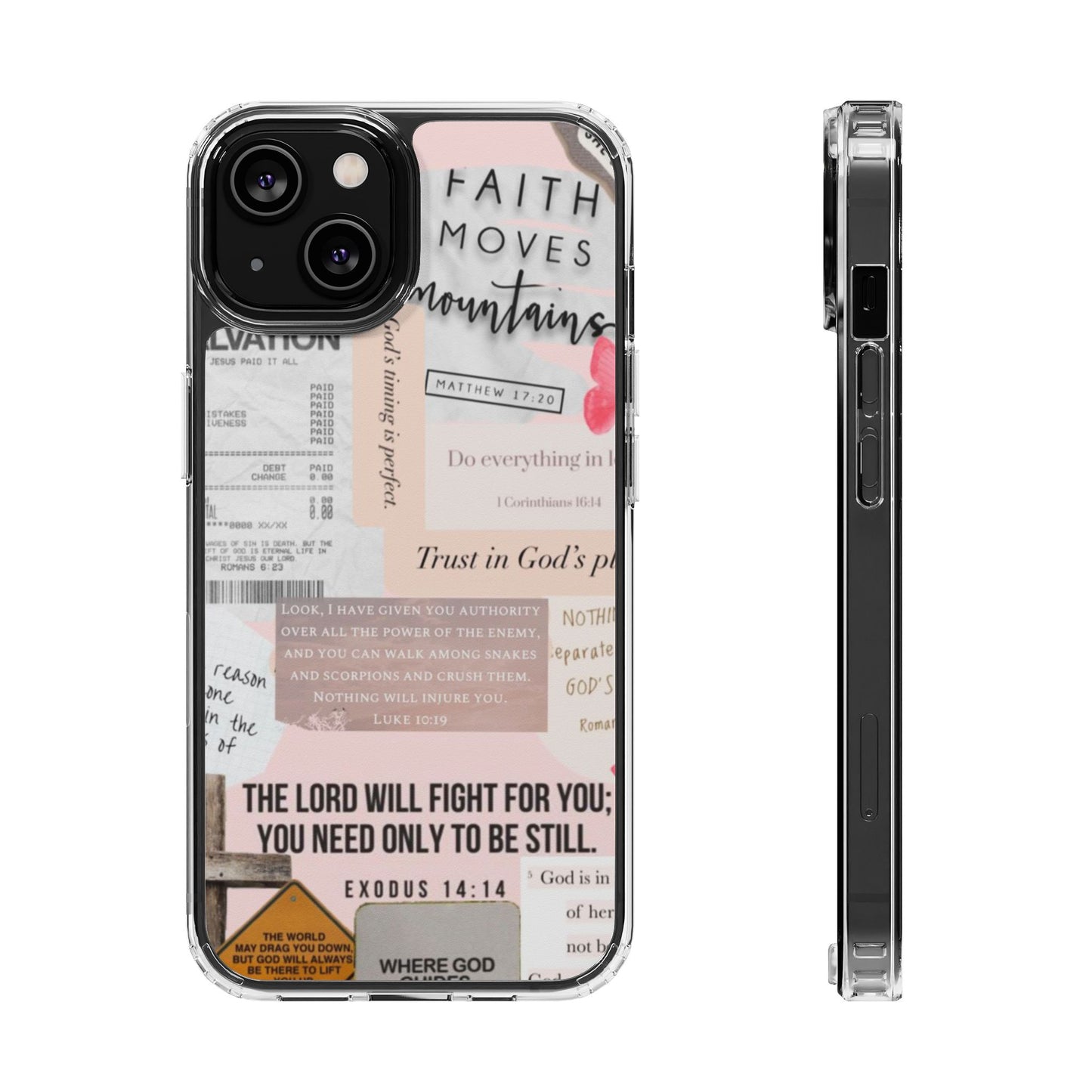 Faith-Inspired Clear Phone Case