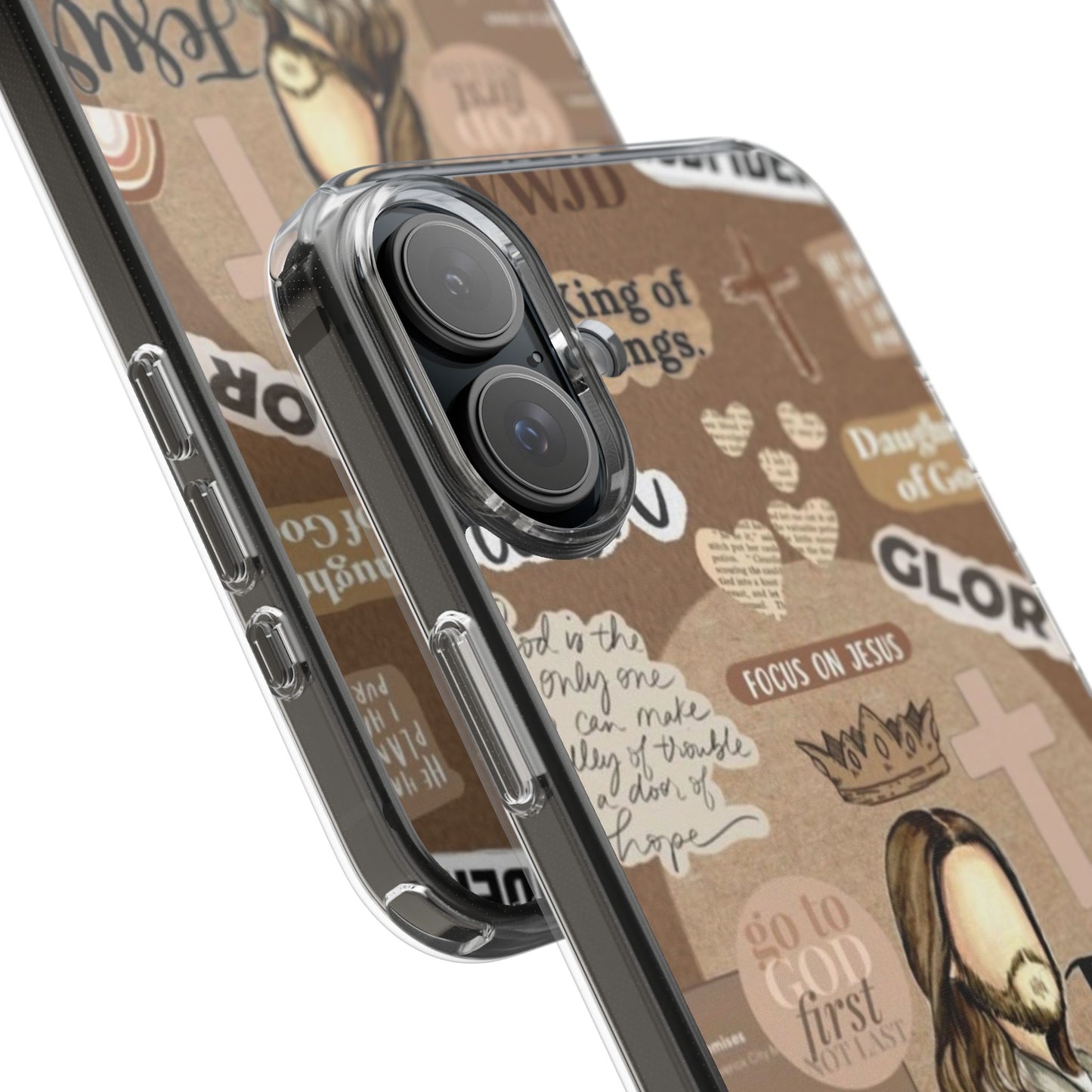 Faith-Inspired Clear Phone Case,