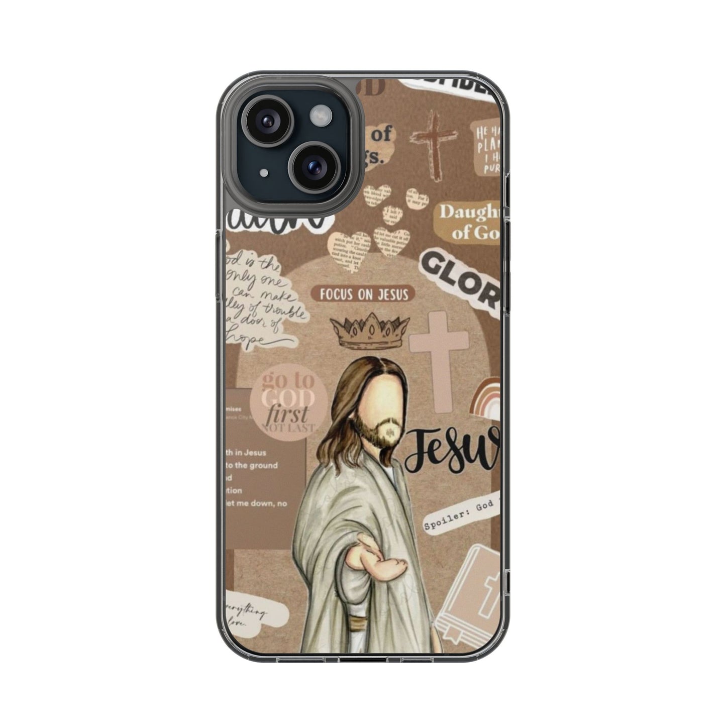 Faith-Inspired Clear Phone Case,