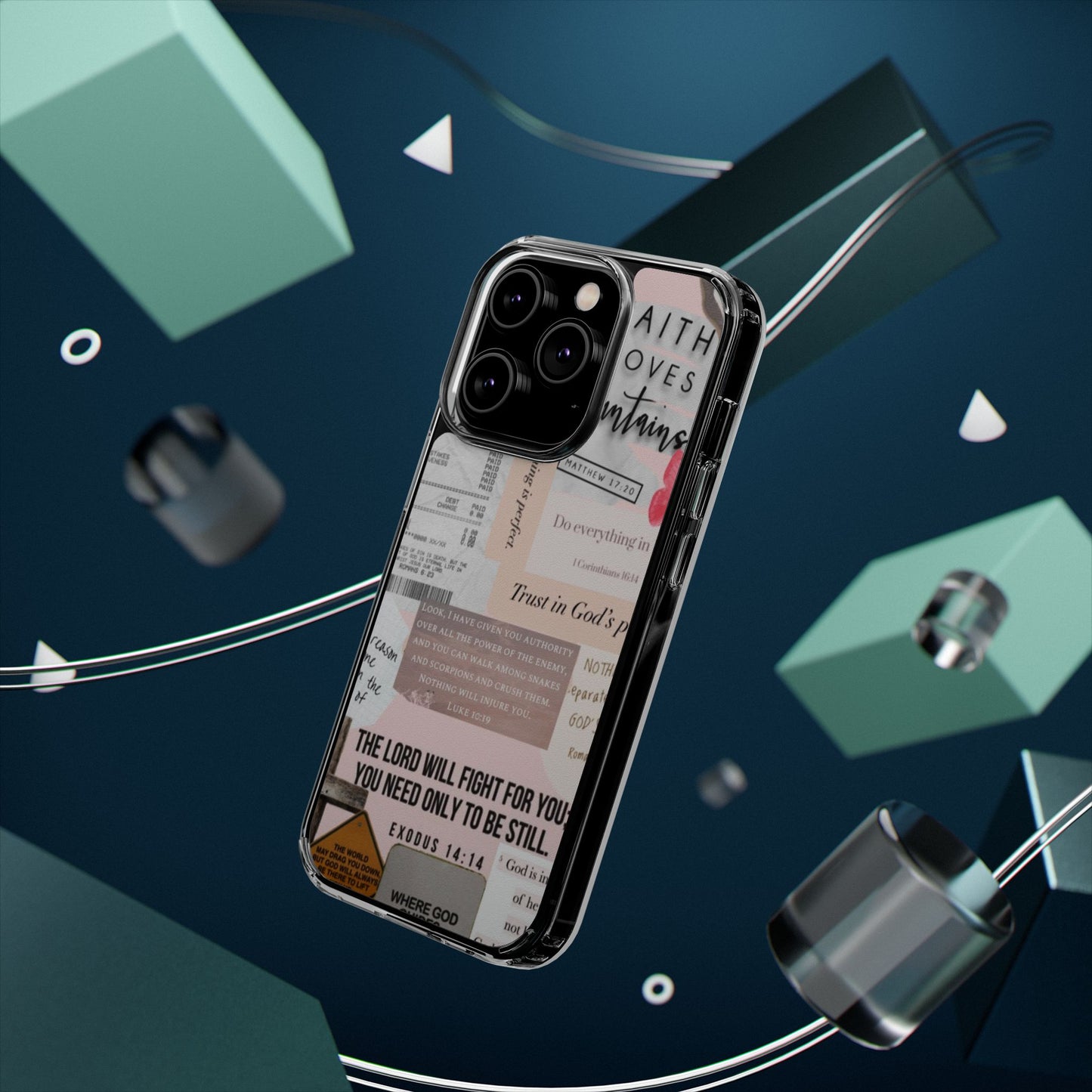 Faith-Inspired Clear Phone Case