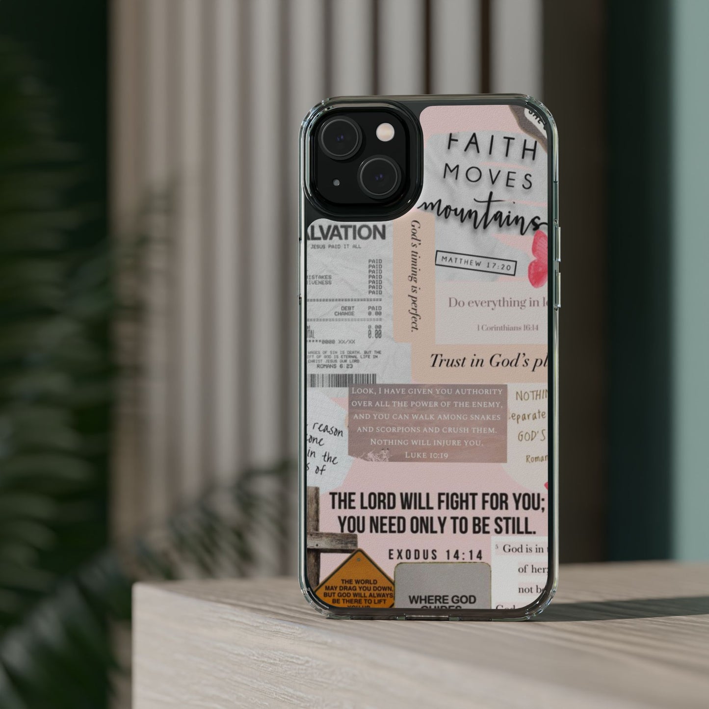 Faith-Inspired Clear Phone Case