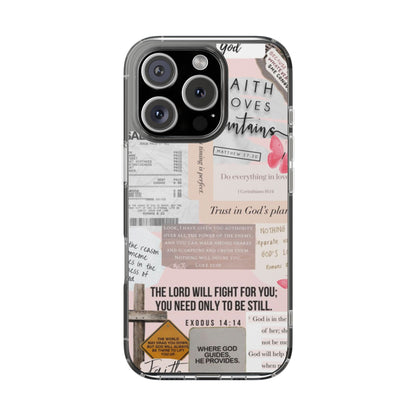Faith-Inspired Clear Phone Case