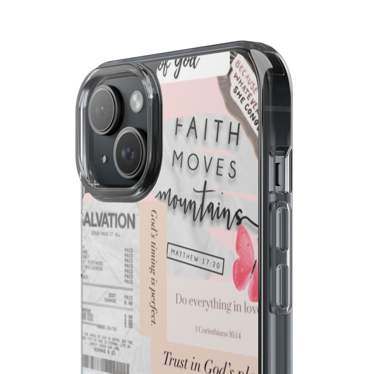 Faith-Inspired Clear Phone Case