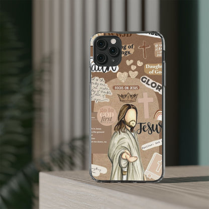 Faith-Inspired Clear Phone Case,