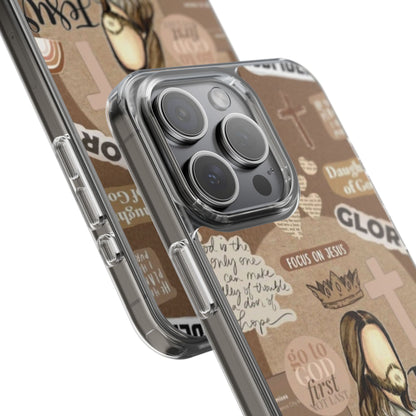 Faith-Inspired Clear Phone Case,