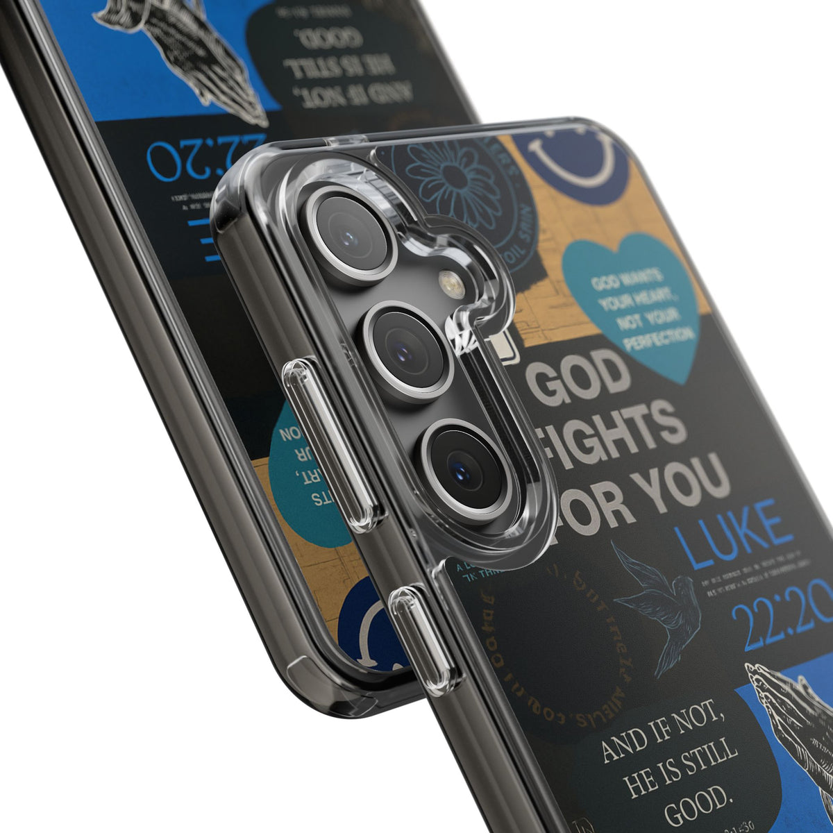 Inspirational Phone Case - Clear Impact-Resistant Cases, Motivational Gift, Bible Verse Design, Phone Accessory, Spiritual Decor - Christ First