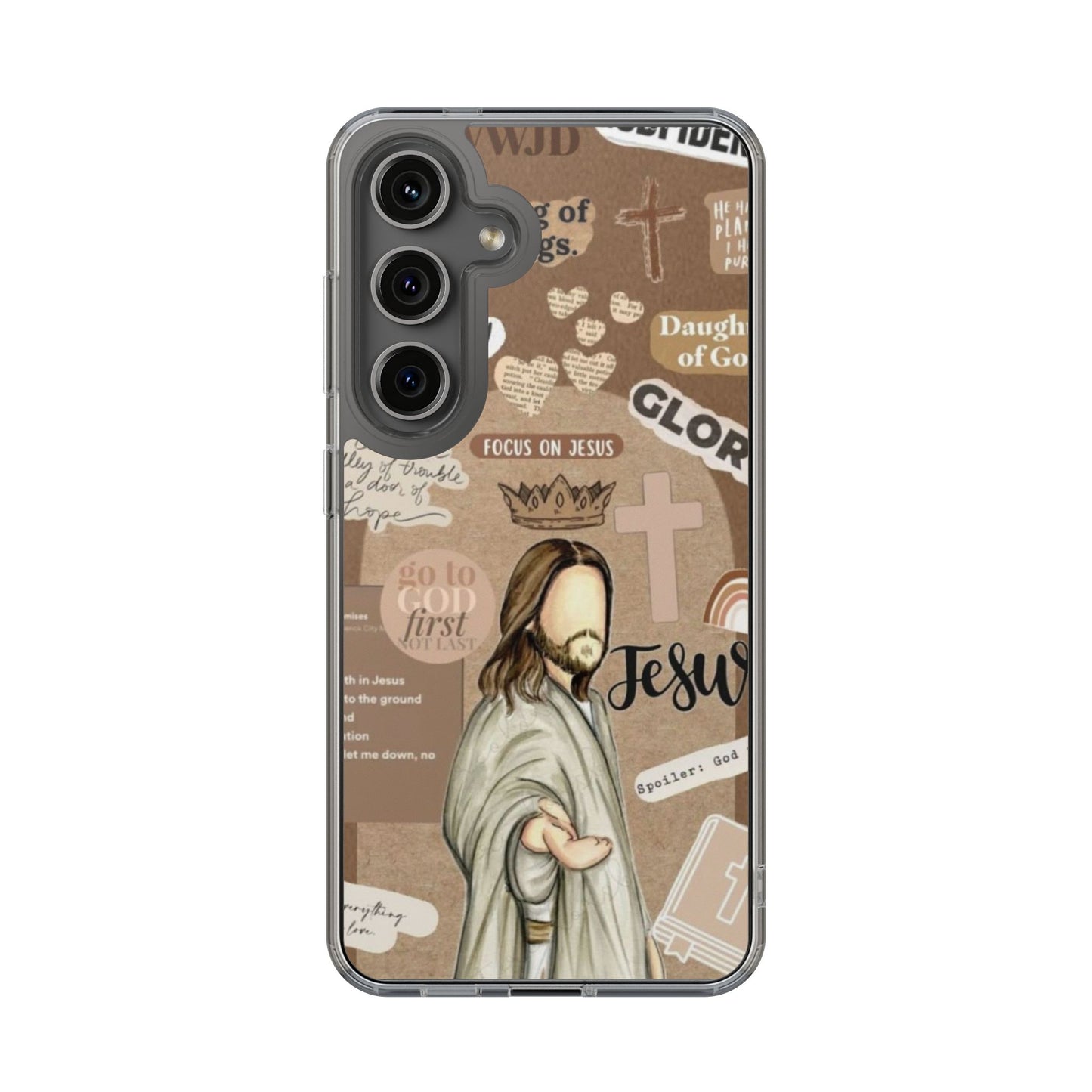 Faith-Inspired Clear Phone Case,