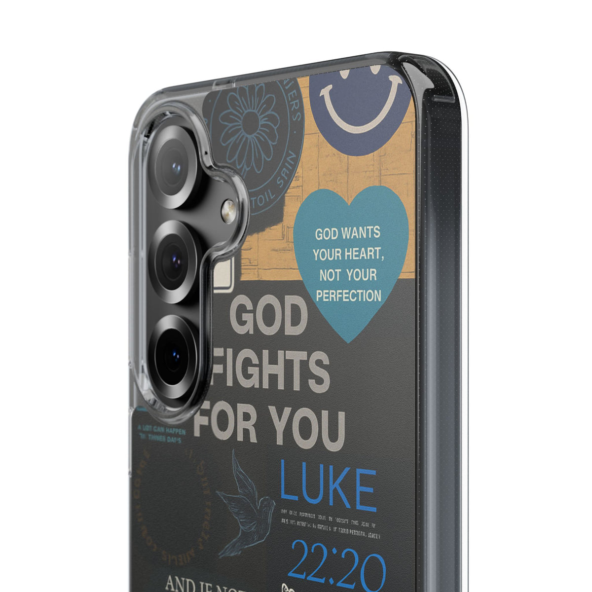 Inspirational Phone Case - Clear Impact-Resistant Cases, Motivational Gift, Bible Verse Design, Phone Accessory, Spiritual Decor - Christ First