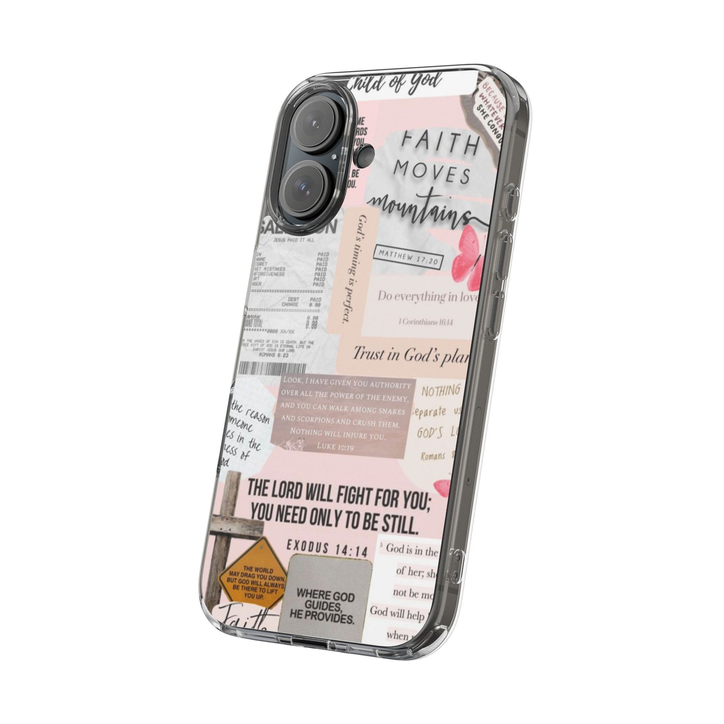 Faith-Inspired Clear Phone Case