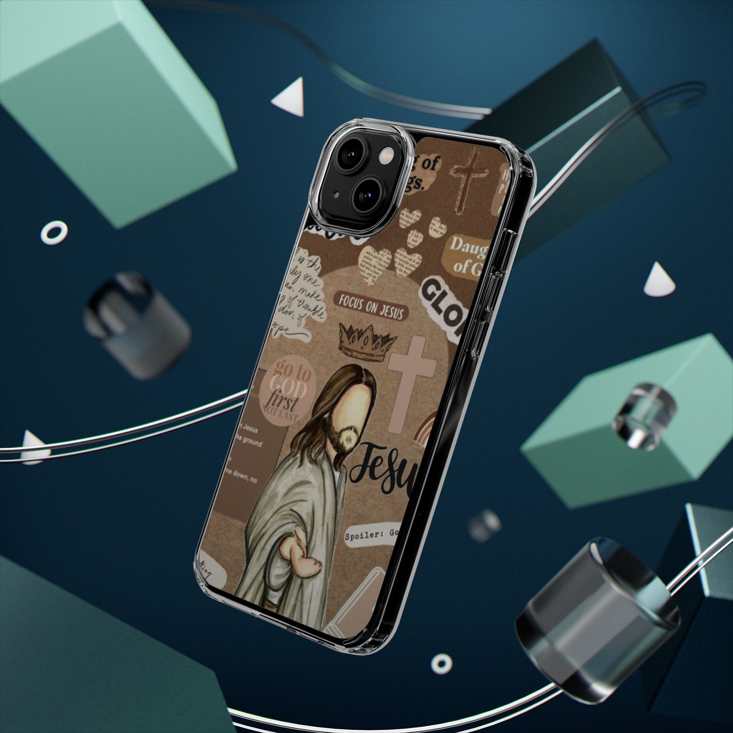 Faith-Inspired Clear Phone Case,