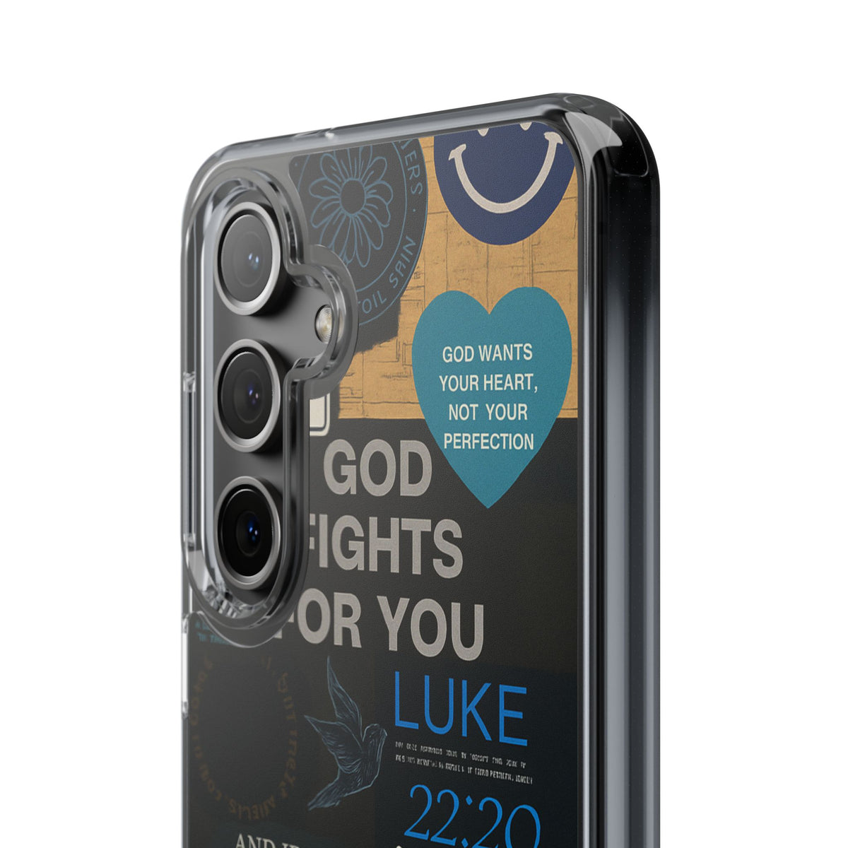 Inspirational Phone Case - Clear Impact-Resistant Cases, Motivational Gift, Bible Verse Design, Phone Accessory, Spiritual Decor - Christ First