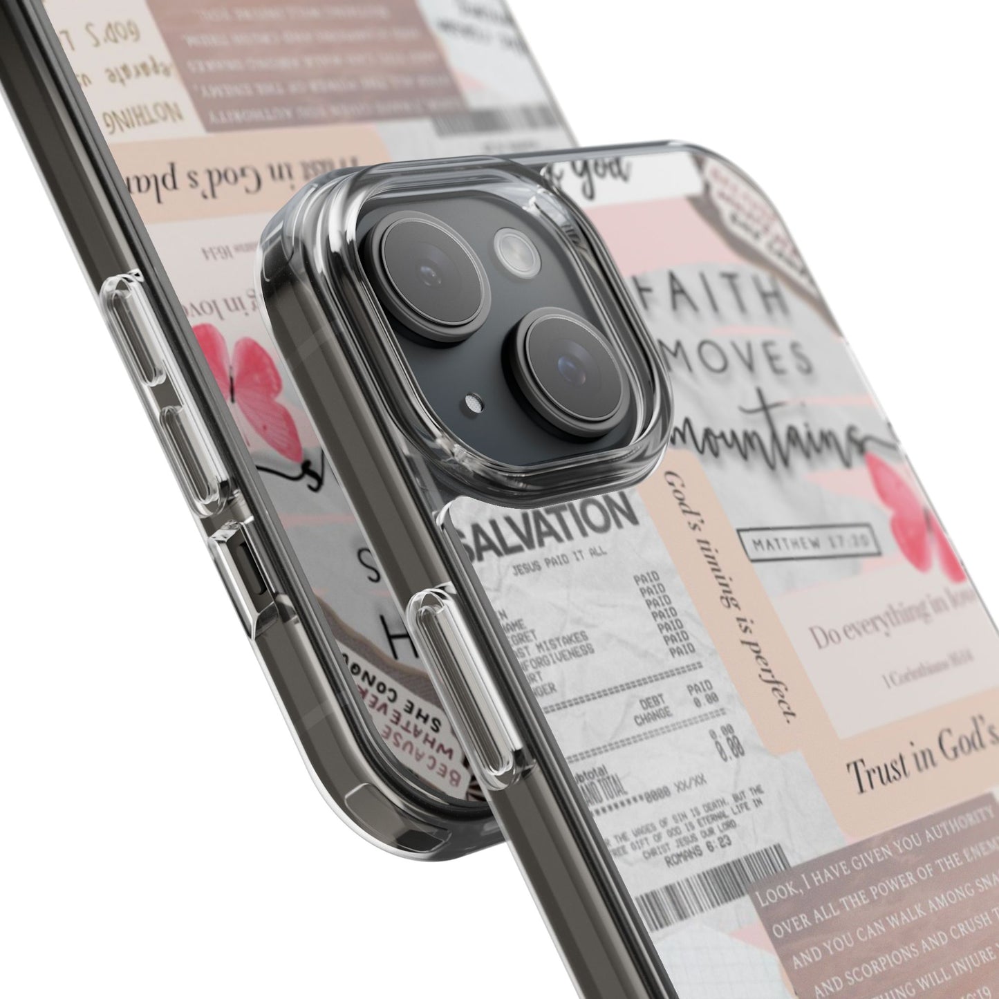 Faith-Inspired Clear Phone Case