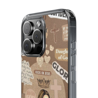 Faith-Inspired Clear Phone Case,