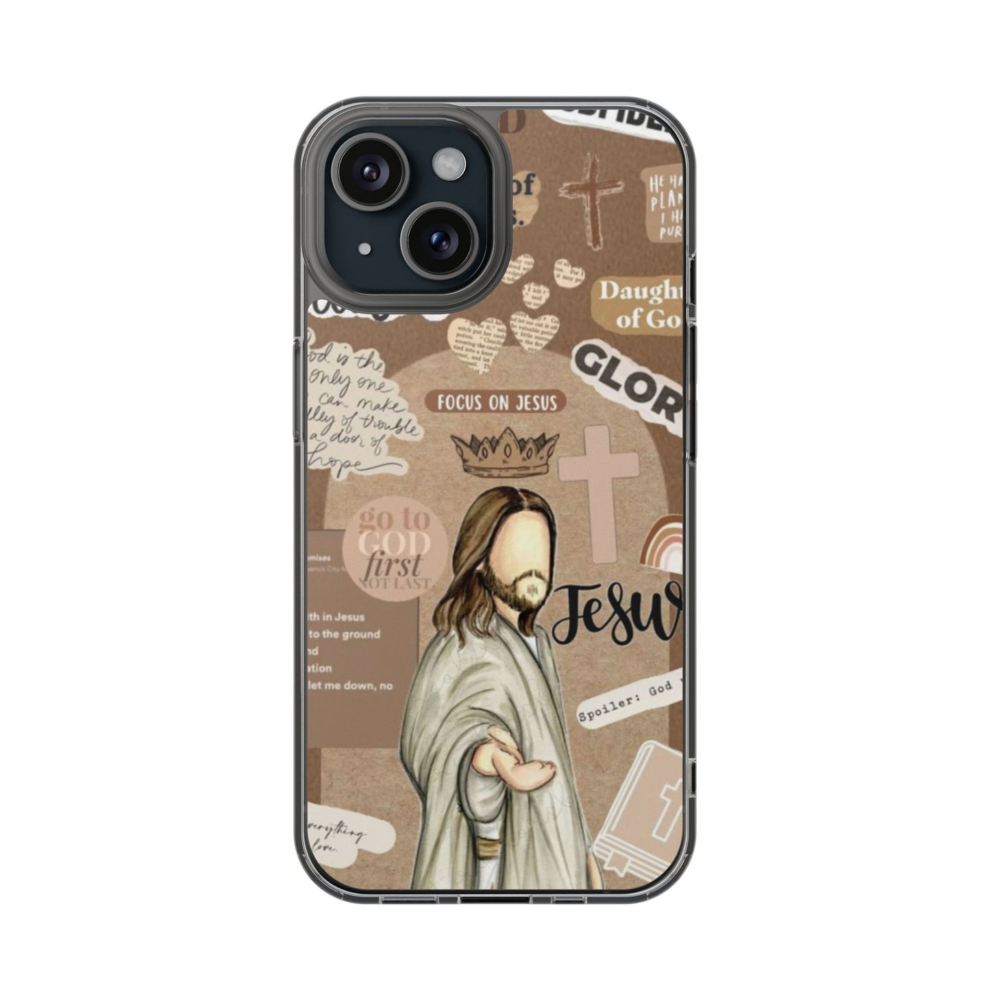 Faith-Inspired Clear Phone Case,