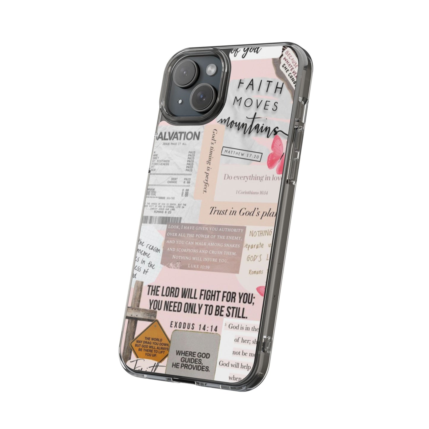 Faith-Inspired Clear Phone Case