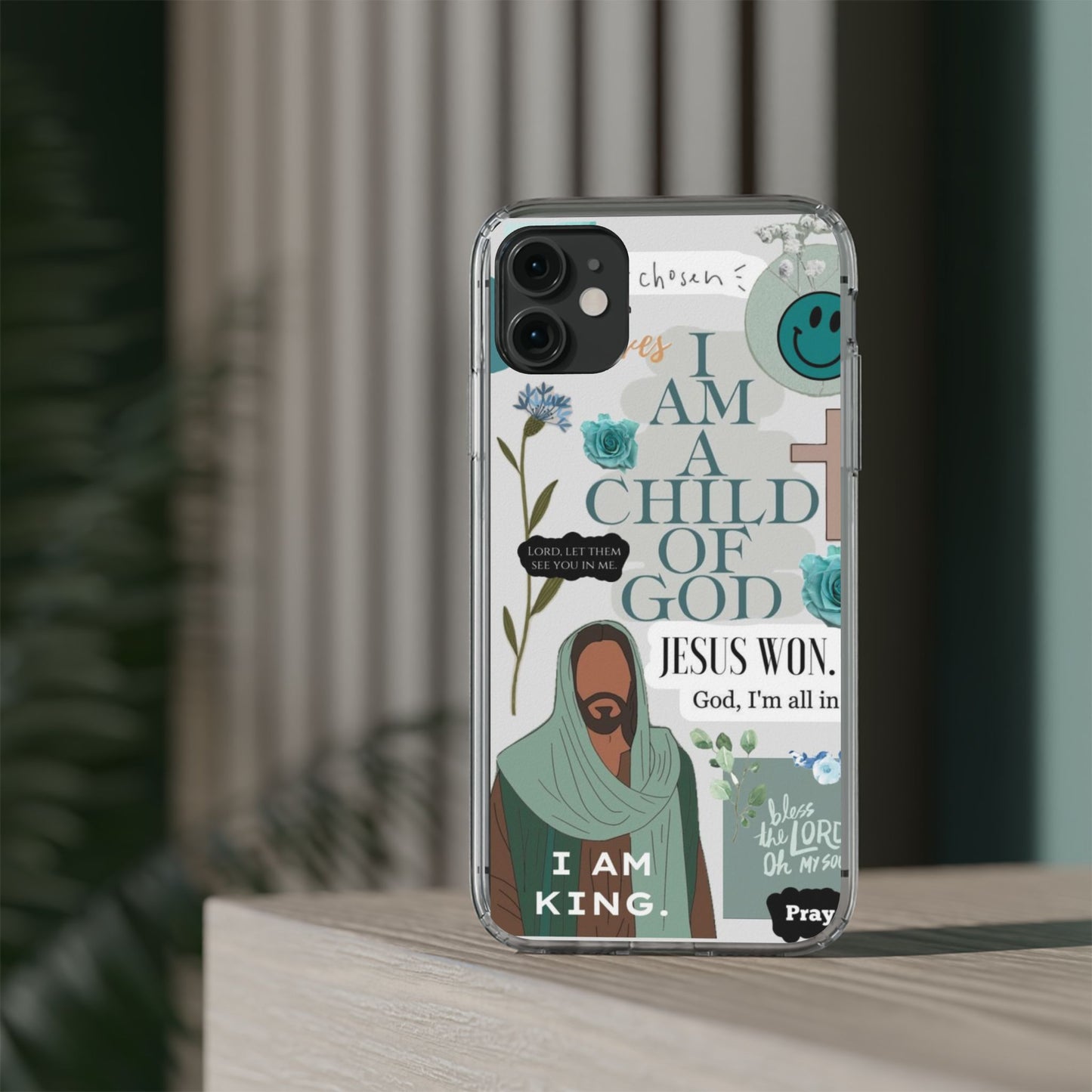 Faith-Inspired Clear Phone Case