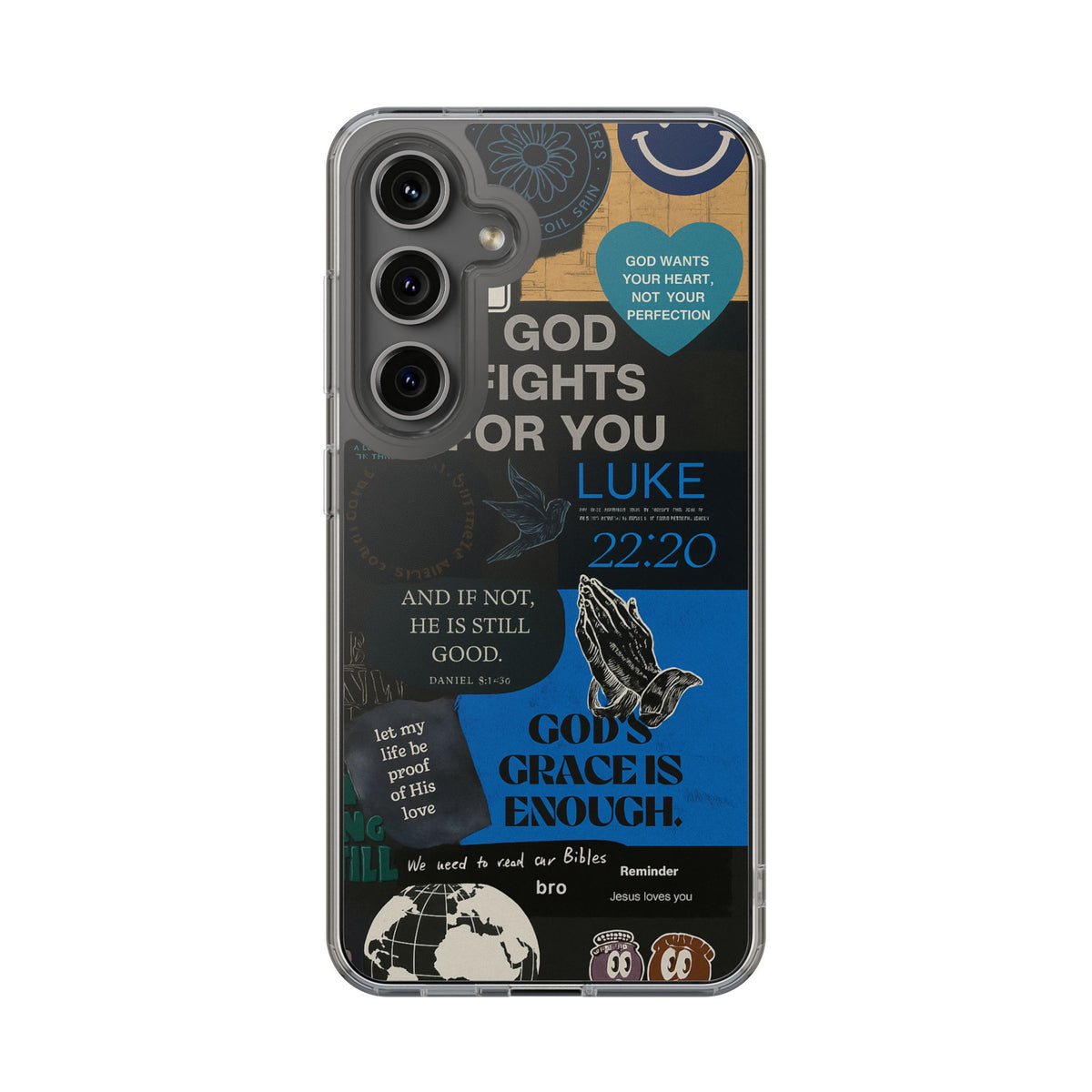 Inspirational Phone Case - Clear Impact-Resistant Cases, Motivational Gift, Bible Verse Design, Phone Accessory, Spiritual Decor - Christ First