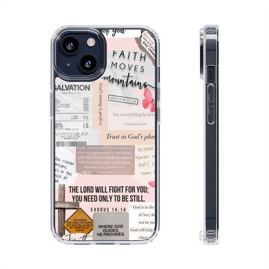 Faith-Inspired Clear Phone Case