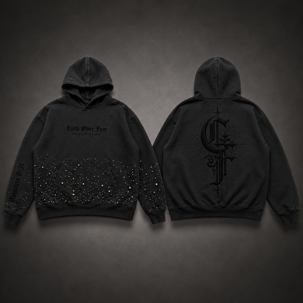Faith Over Fear Pearl Hoodie