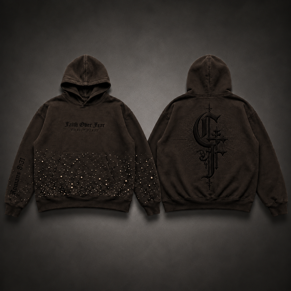Faith Over Fear Pearl Hoodie