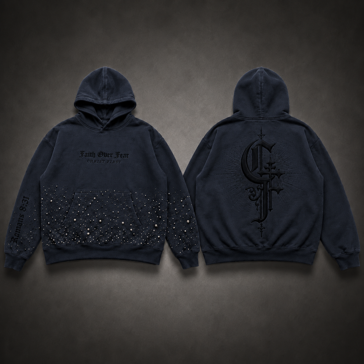 Faith Over Fear Pearl Hoodie