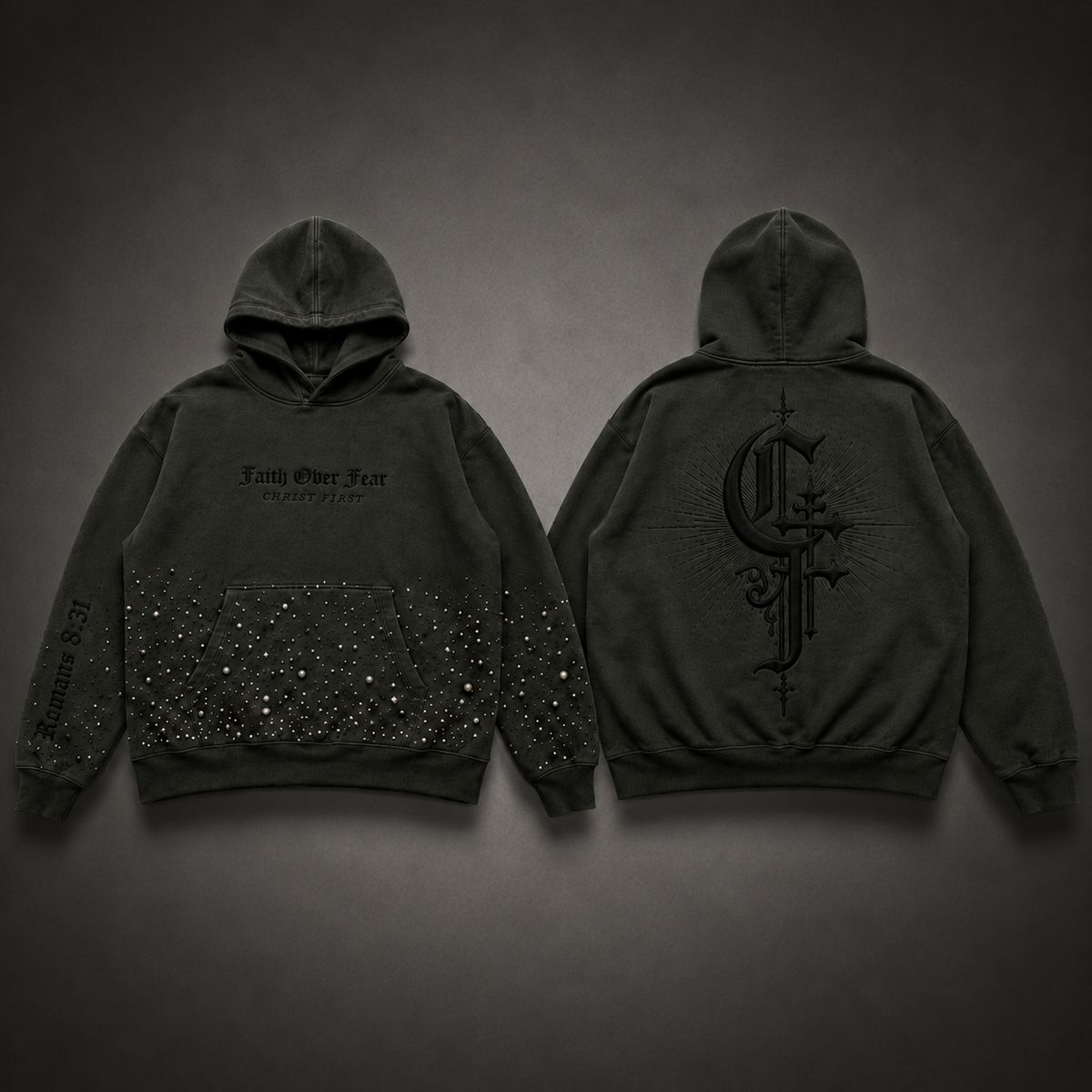 Faith Over Fear Pearl Hoodie
