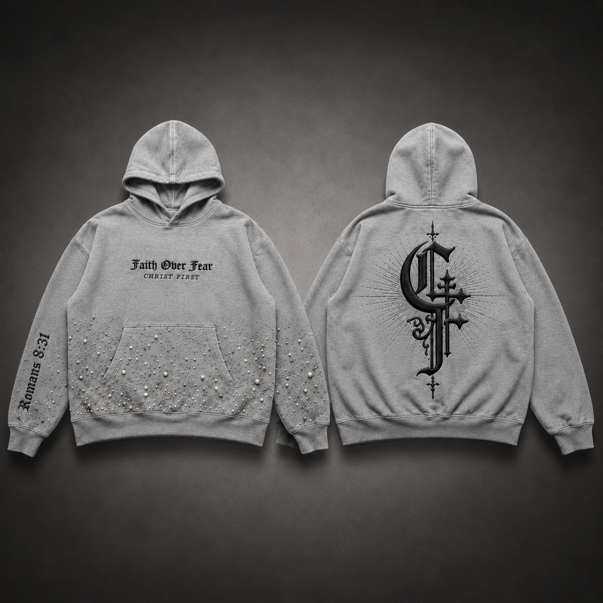 Faith Over Fear Pearl Hoodie